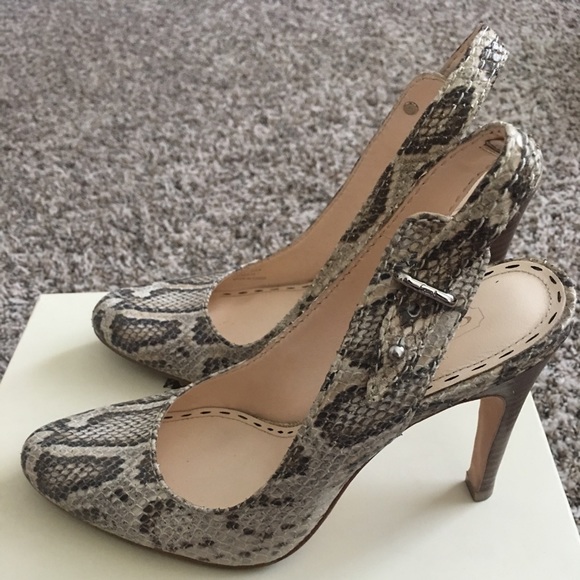 Coach ALMA Python Slingback Heels - Picture 1 of 7